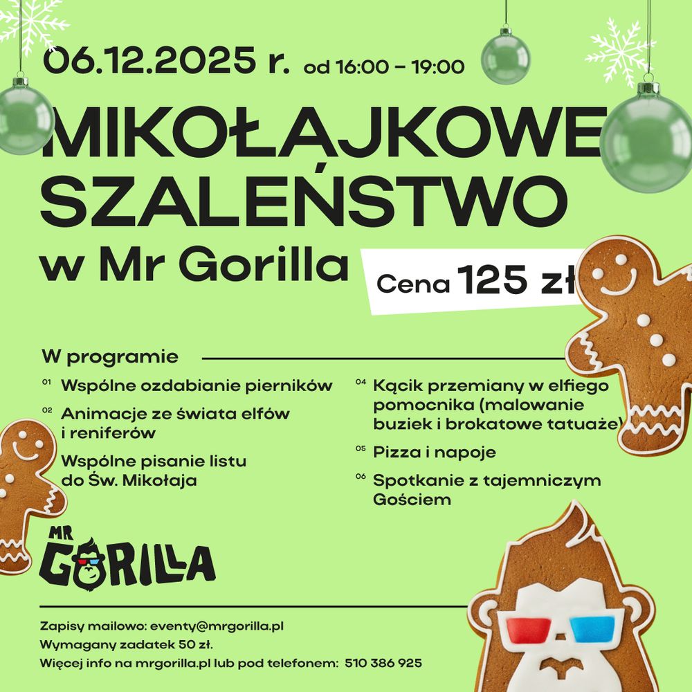 Mikołajkowe Szaleństwo w Mr Gorilla
